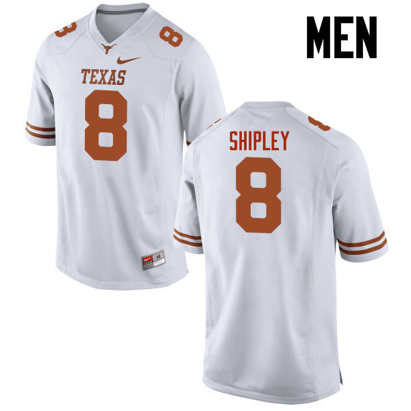 Men #8 Jordan Shipley Texas Longhorns College Football Jerseys-White